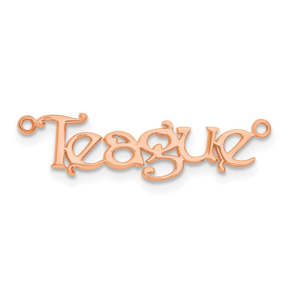 Sterling Silver/Rose-plated Name Plate