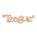 Sterling Silver/Rose-plated Name Plate