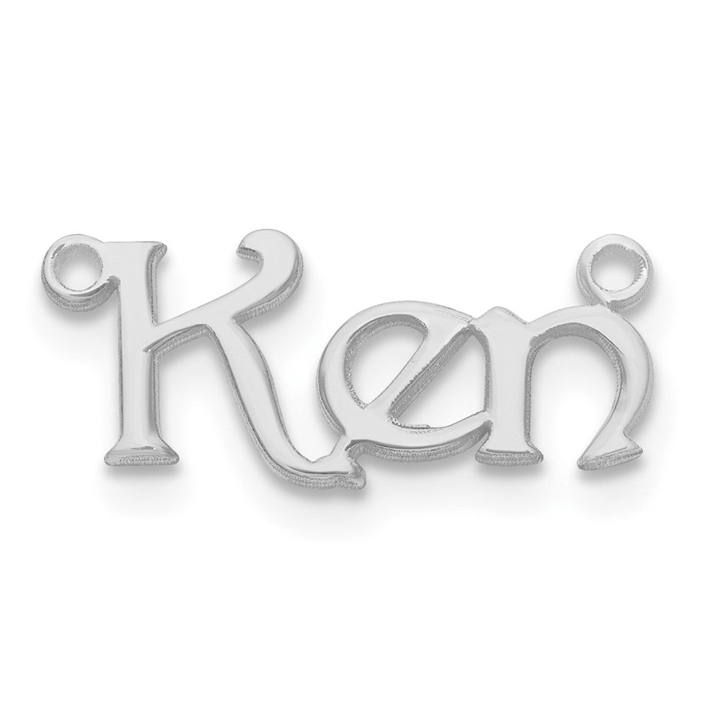 Sterling Silver/Rhodium-plated Name Plate