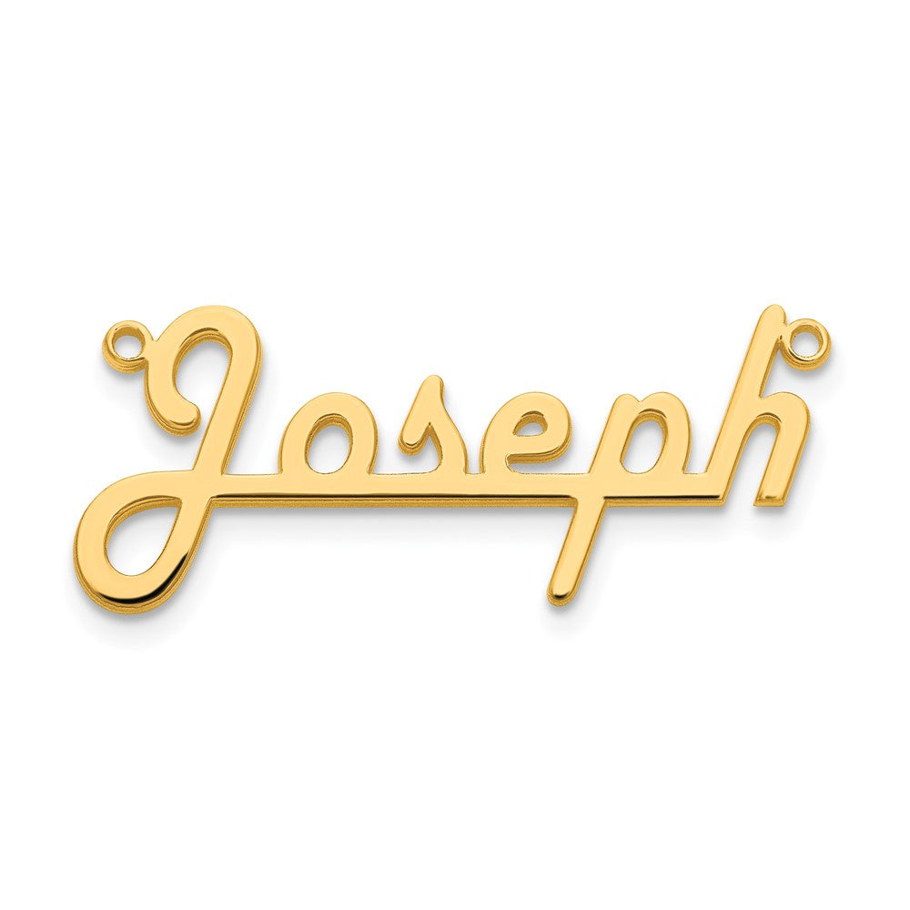Sterling Silver/Gold-plated Underlined Name Plate