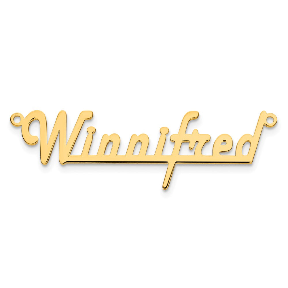 Sterling Silver/Gold-plated Underlined Name Plate