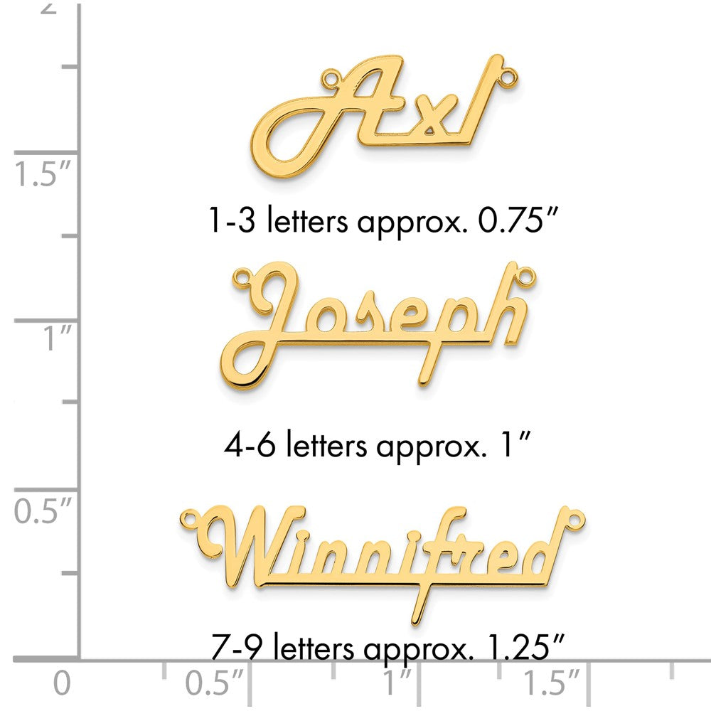 Sterling Silver/Gold-plated Underlined Name Plate