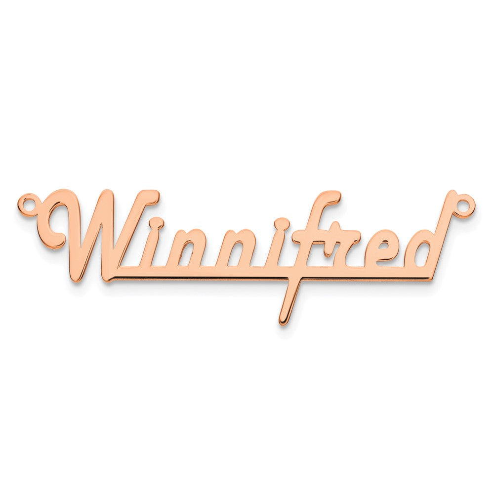 Sterling Silver/Rose-plated Underlined Name Plate