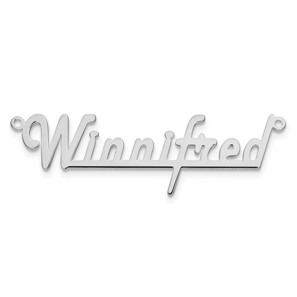 Sterling Silver/Rhodium-plated Underlined Name Plate