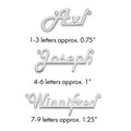 14k White Gold Underlined Name Plate