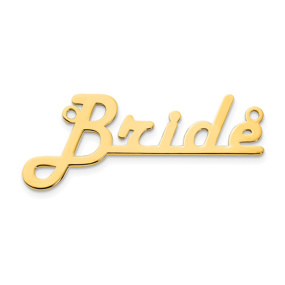 Sterling Silver/Gold-plated Underlined Name Plate