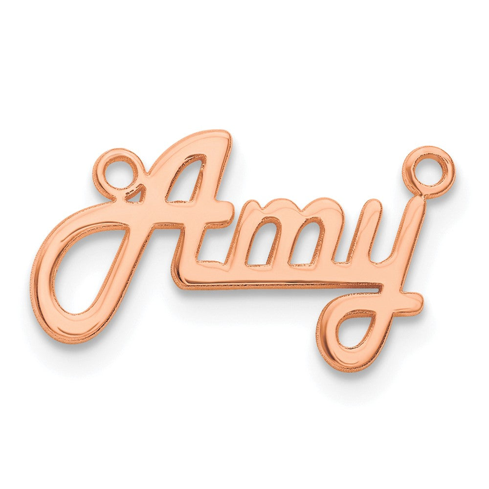Sterling Silver/Rose-gold Underlined Name Plate