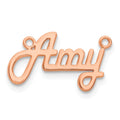 14k Rose Gold Underlined Name Plate
