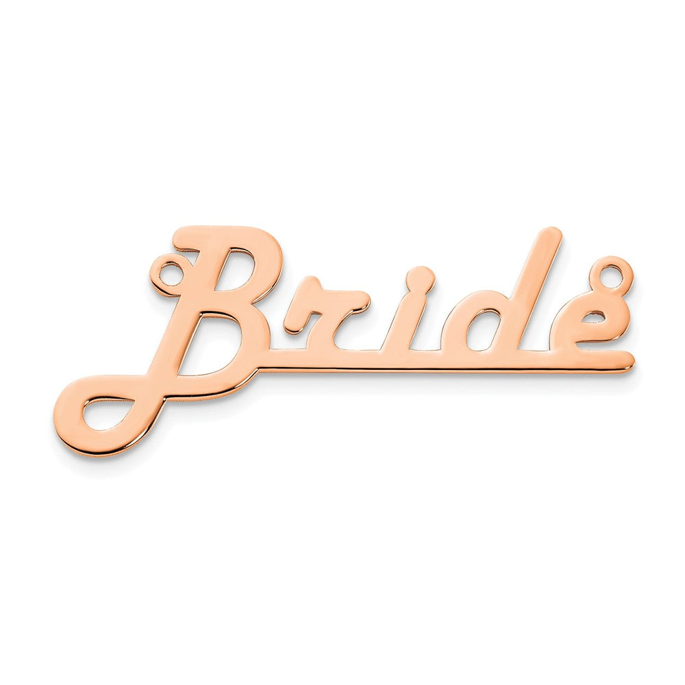 Sterling Silver/Rose-gold Underlined Name Plate