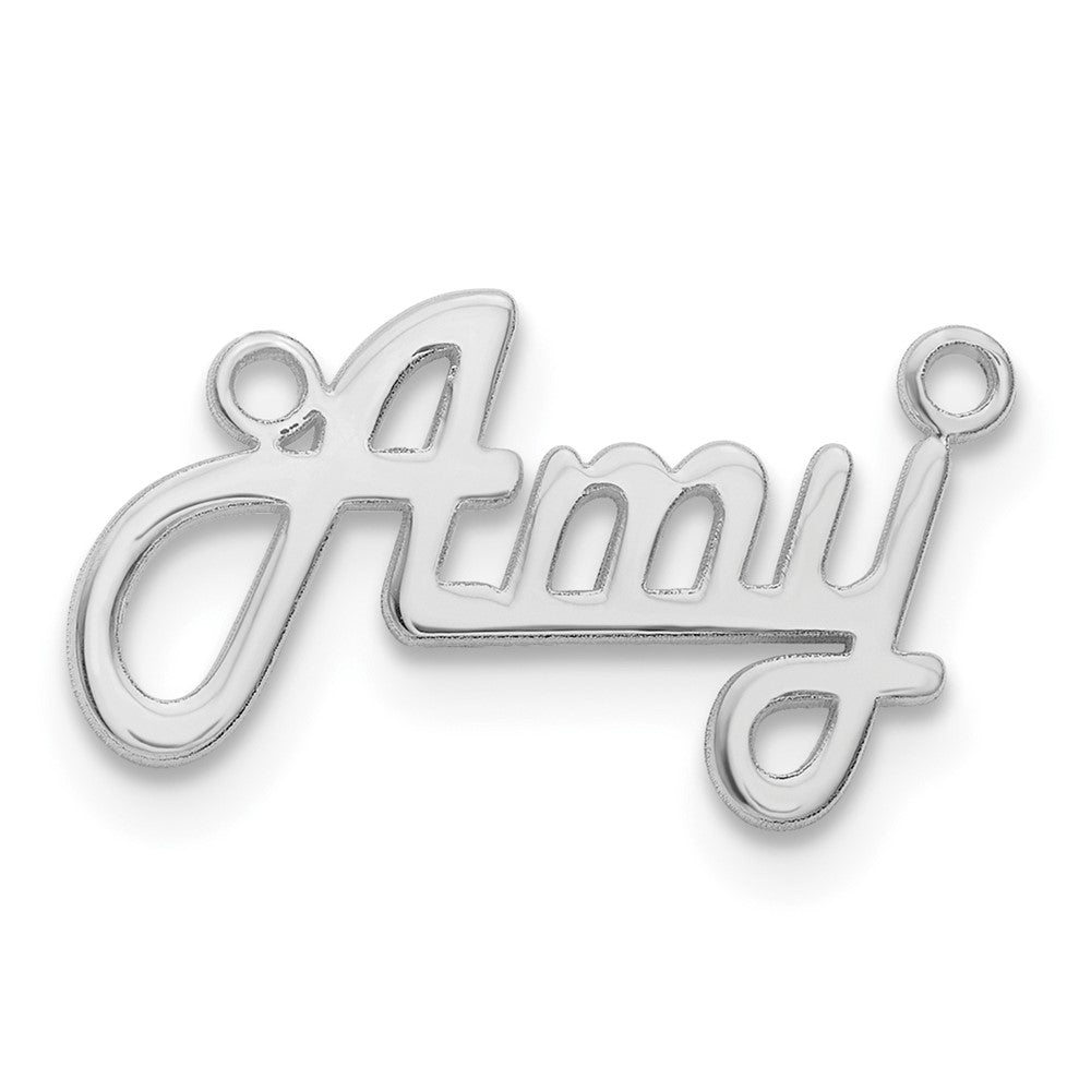 Sterling Silver/Rhodium-plated Underlined Name Plate