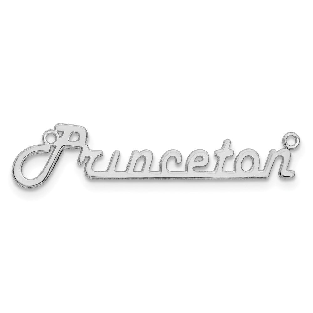 10k White Gold Underlined Name Plate