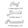 14k White Gold Underlined Name Plate