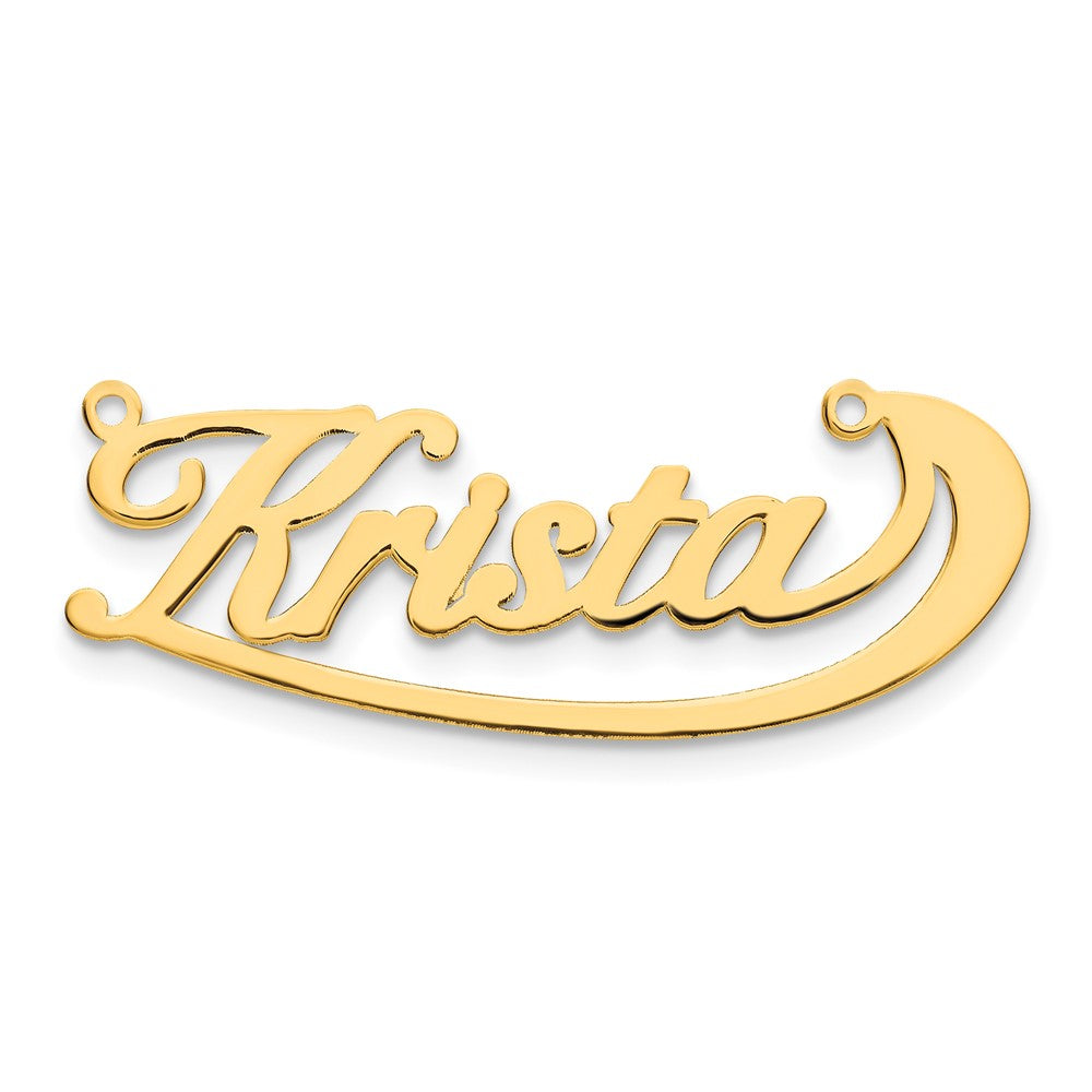 Sterling Silver/Gold-plated Swoop Name Plate