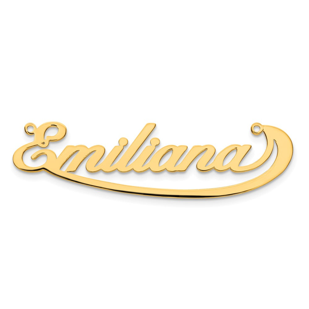 14k Yellow Gold Swoop Name Plate