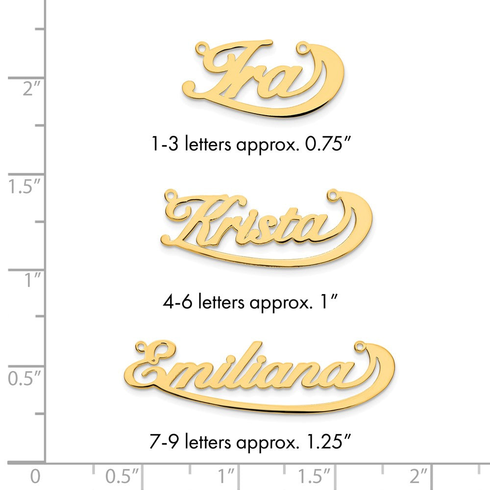 Sterling Silver/Gold-plated Swoop Name Plate