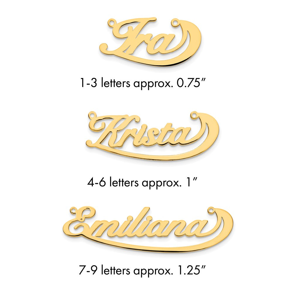Sterling Silver/Gold-plated Swoop Name Plate