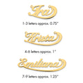 14k Yellow Gold Swoop Name Plate