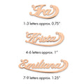 14k Rose Gold Swoop Name Plate