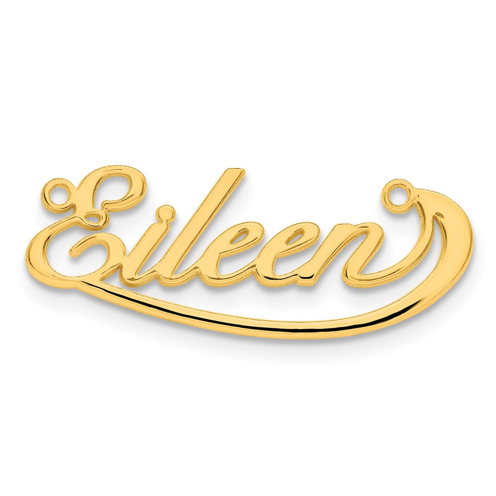 Sterling Silver/Gold-plated Small Swoop Name Plate