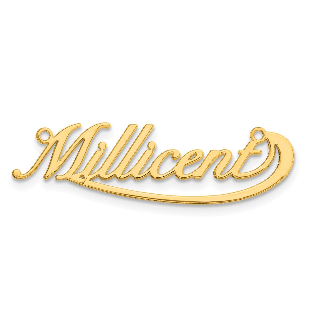 Sterling Silver/Gold-plated Small Swoop Name Plate