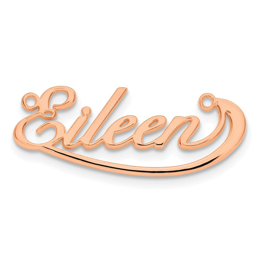 Sterling Silver/Rose-plated Small Swoop Name Plate