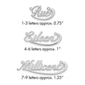14k White Gold Small Swoop Name Plate