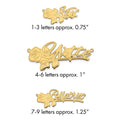 Sterling Silver/Gold-plated Rose Name Plate