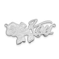 Sterling Silver/Rhodium-plated Rose Name Plate