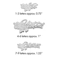 10k White Gold Rose Name Plate
