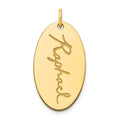 Sterling Silver/Gold-plated Oval Signature Charm