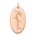 Sterling Silver/Rose-plated Oval Signature Charm