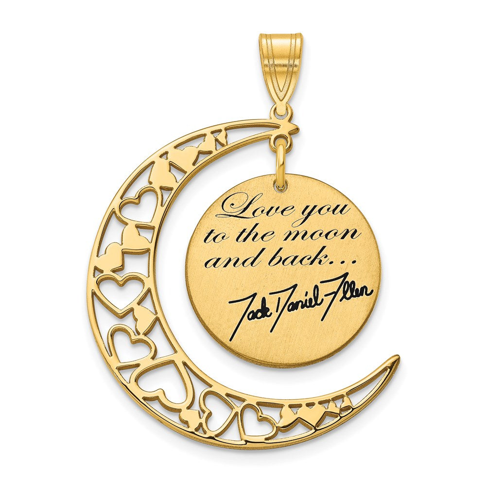 SS/Gold-plated LOVE YOU TO THE MOON Signature Pendant