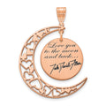 SS/Rose-plated LOVE YOU TO THE MOON Signature Pendant