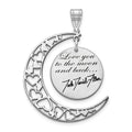 SS/Rhodium-plated I LOVE YOU TO THE MOON Signature Pendant