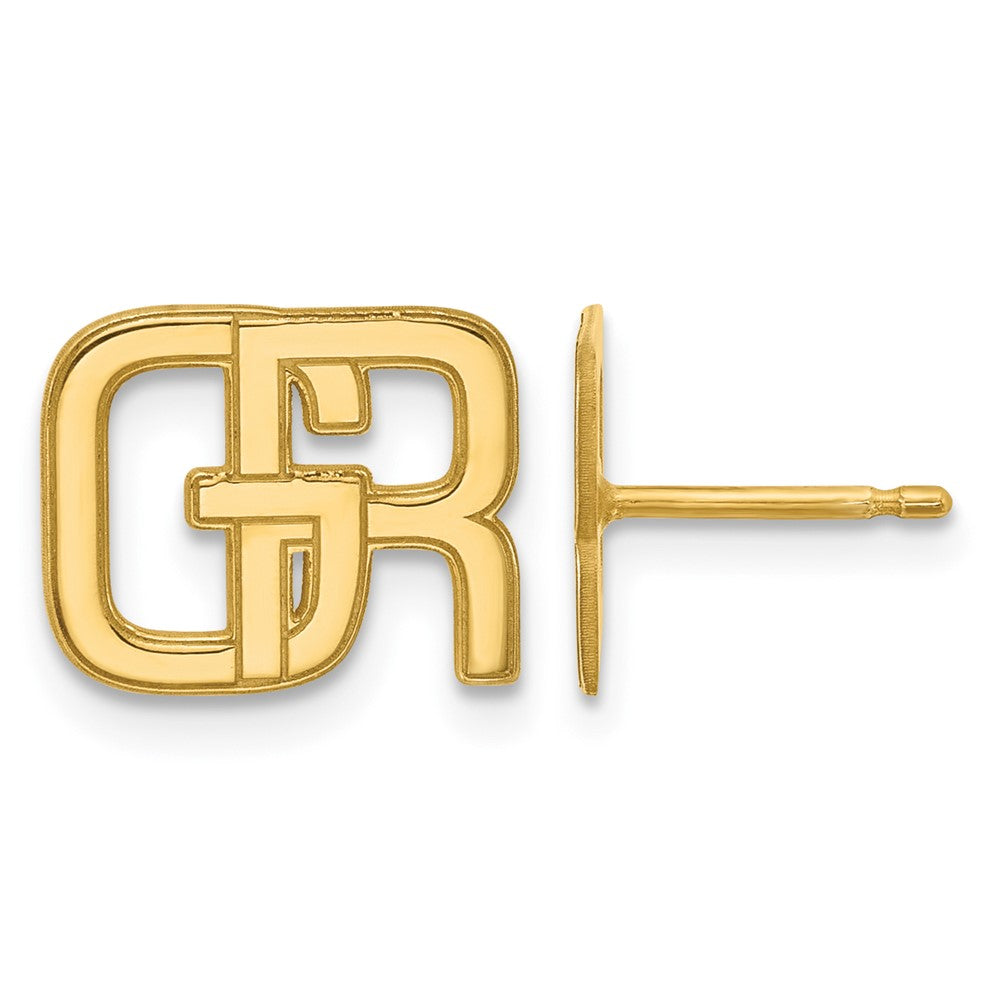 Sterling Silver/Gold-plated Interlocking Initial Earrings