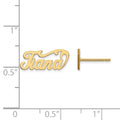 14k Yellow Gold Name Plate Post Earrings