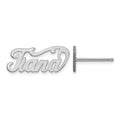 Sterling Silver/Rhodium-plated Name Plate Post Earrings