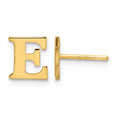 Sterling Silver Gold-plated Letter E Initial Post Earrings