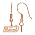 Sterling Silver/Rose-plated Name Plate Dangle Earrings