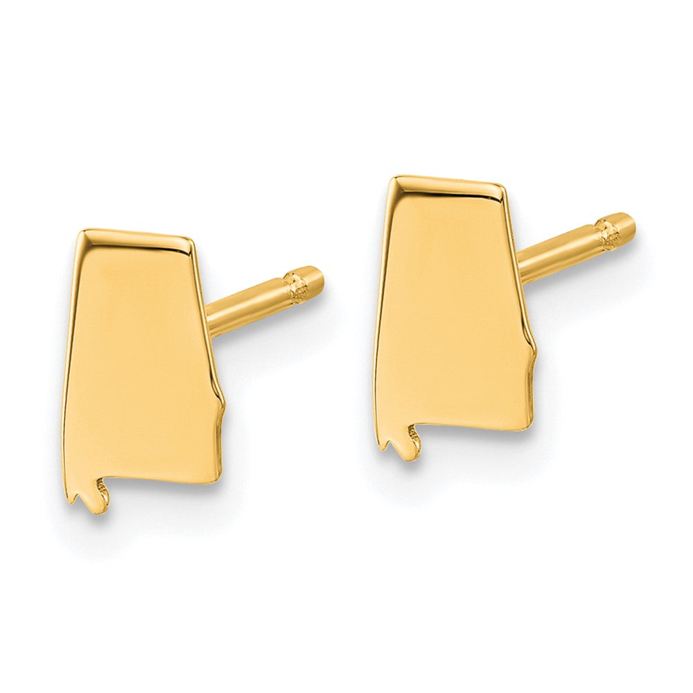 Sterling Silver/Gold-plated Alabama State Earrings