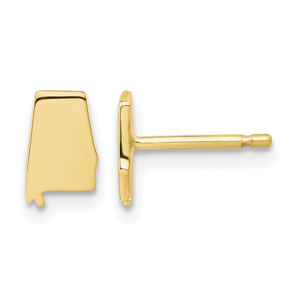 Sterling Silver/Gold-plated Alabama State Earrings