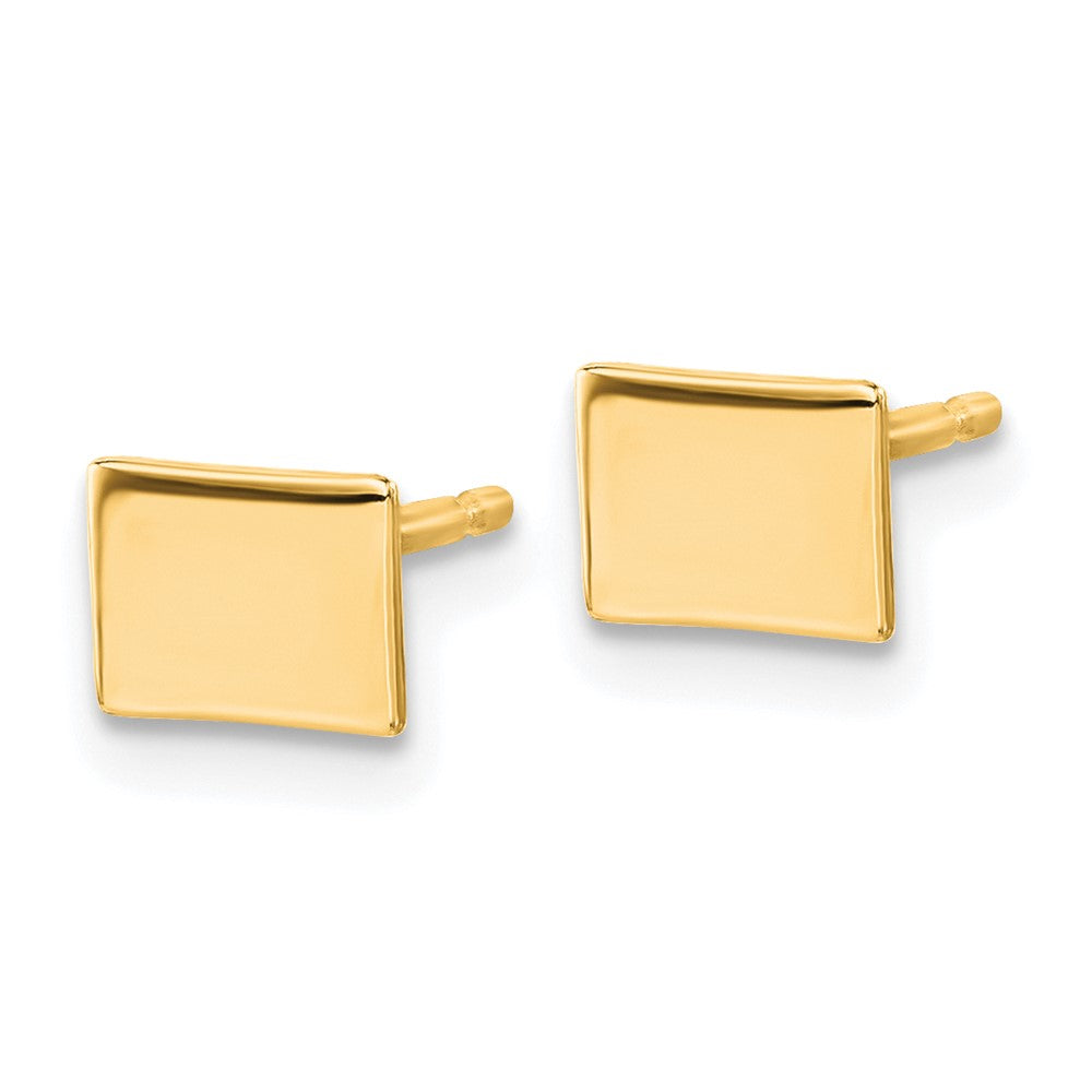 Sterling Silver/Gold-plated Colorado State Earrings