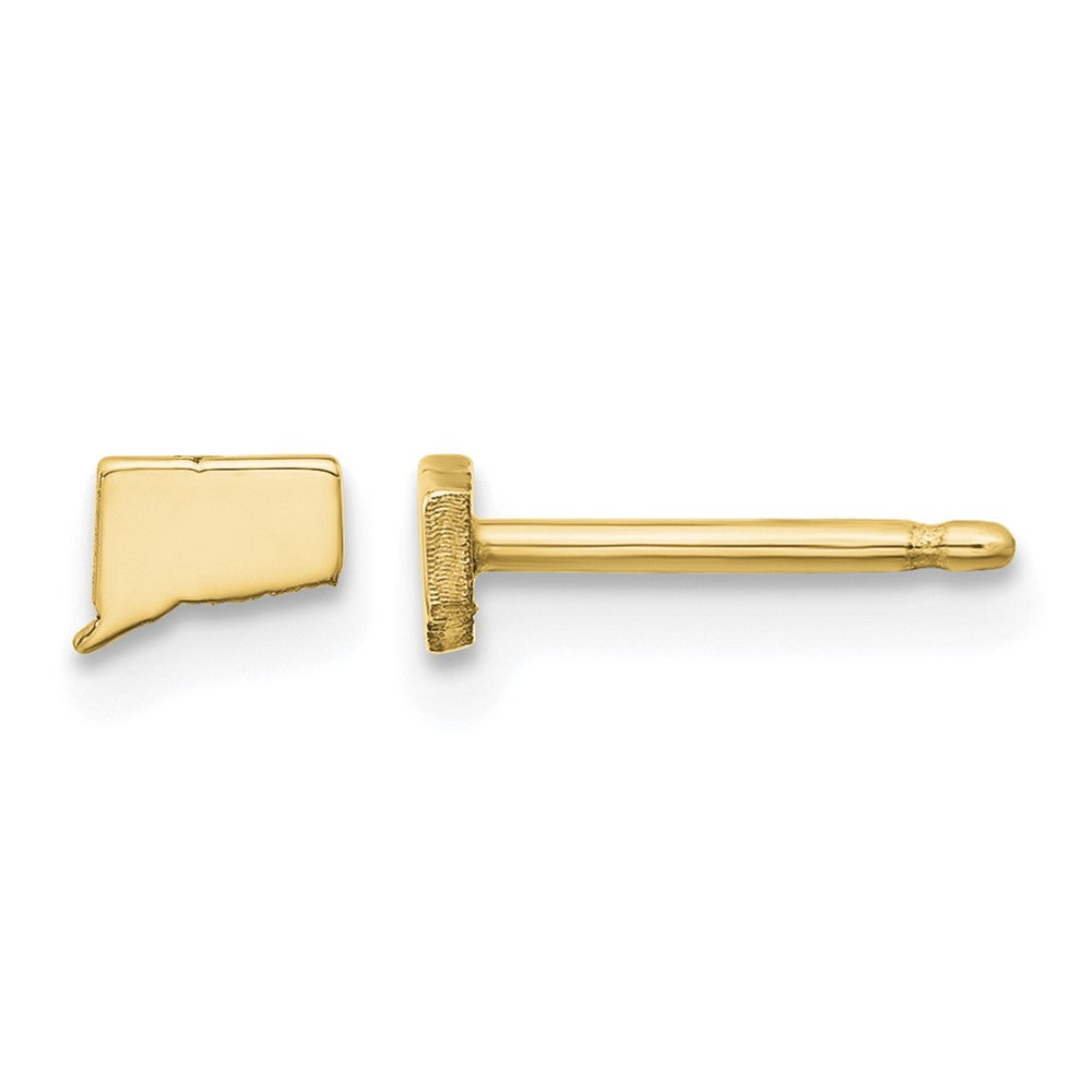 Sterling Silver/Gold-plated Connecticut State Earrings