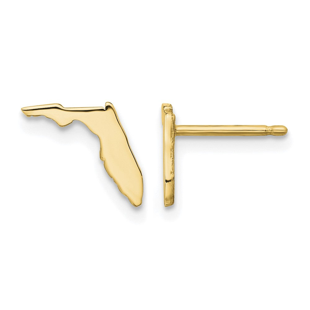 Sterling Silver/Gold-plated Florida State Earrings