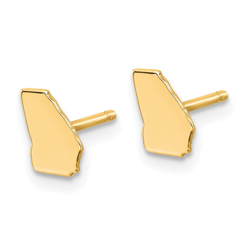 Sterling Silver/Gold-plated Georgia State Earrings