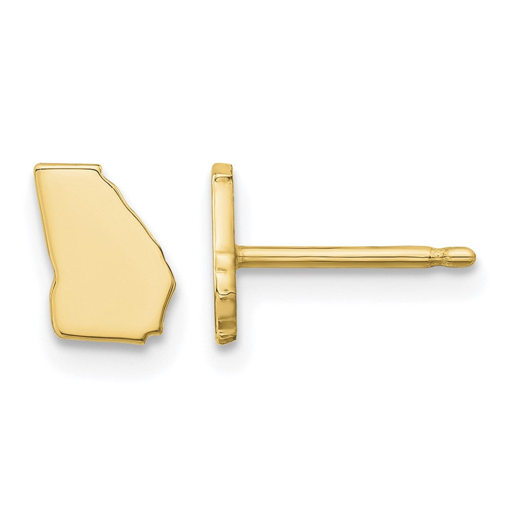 Sterling Silver/Gold-plated Georgia State Earrings
