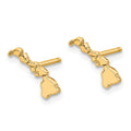 14KY Hawaii State Earrings