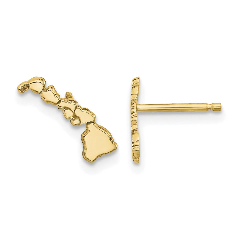 Sterling Silver/Gold-plated Hawaii State Earrings