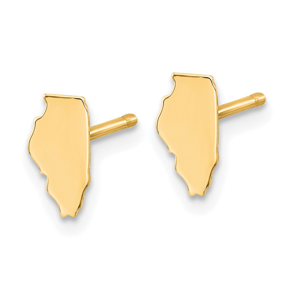 Sterling Silver/Gold-plated Illinois State Earrings