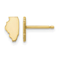 14KY Illinois State Earrings